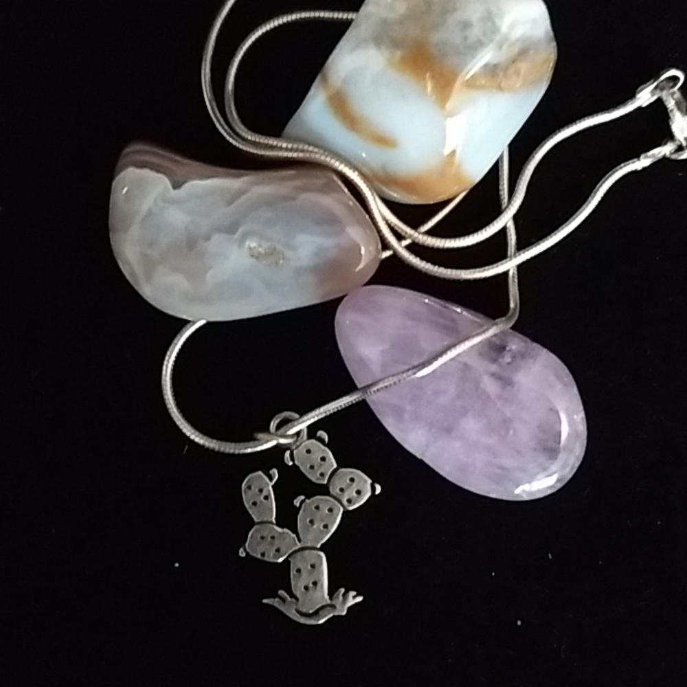 Mexico Sterling Silver Cactus Pendant